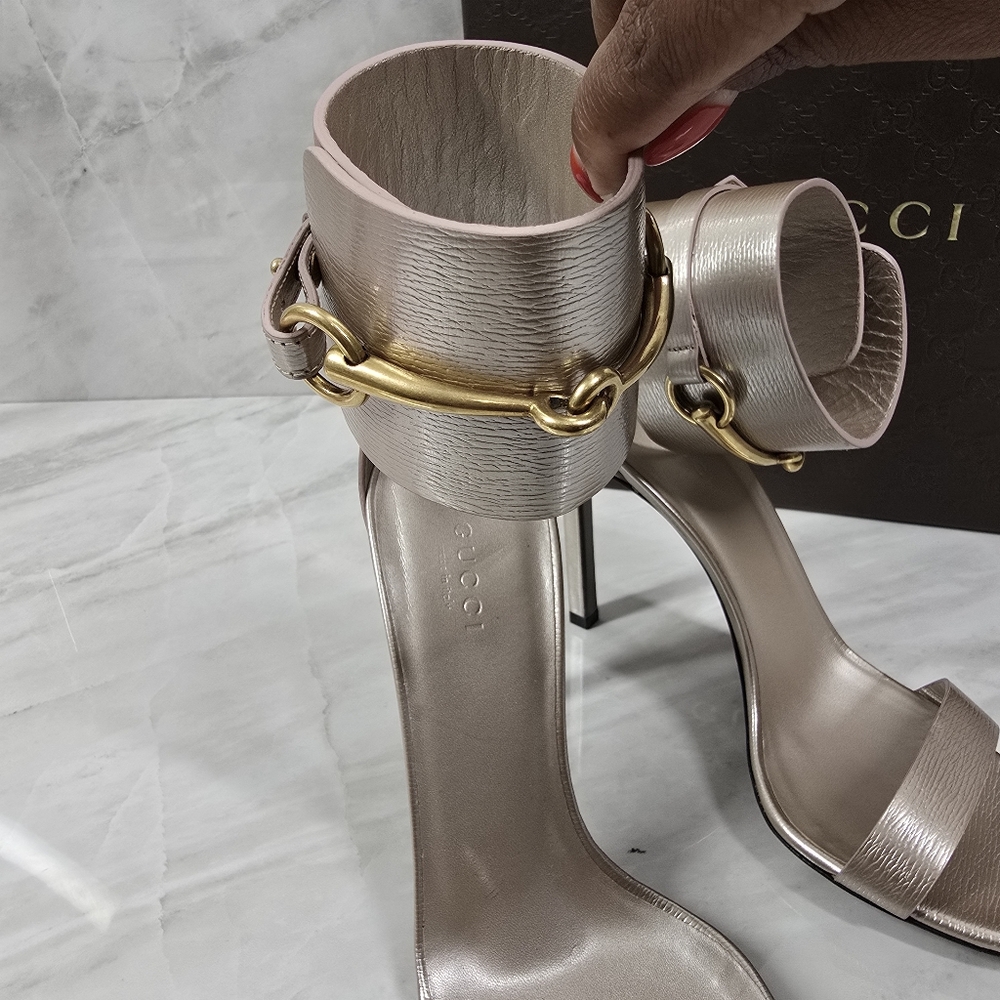 Gucci Horsebit Ankle Strap Heels - Picture 9 of 12